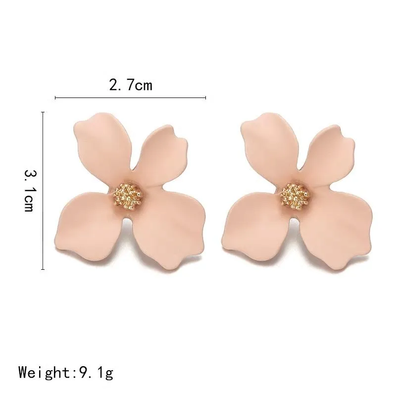 Korean Cute Colorful Flower Stud Earring - 4 Colors