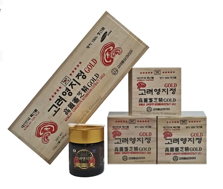 Korean Lingzhi Mushroom Extract Gold 360g 120g x 3 Bottles Health Supplements Vitality