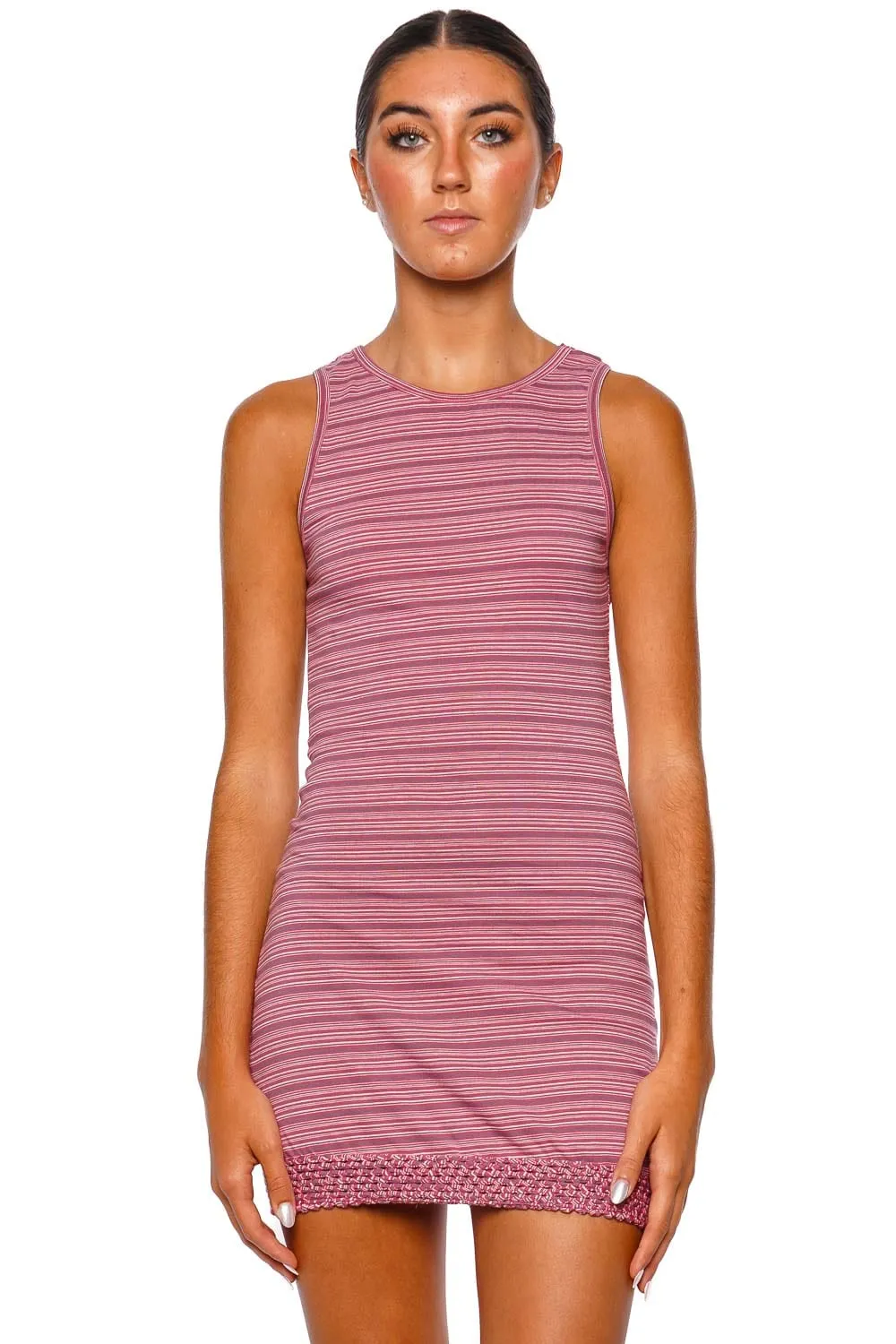 Maceio Striped Cotton Jersey Mini Dress