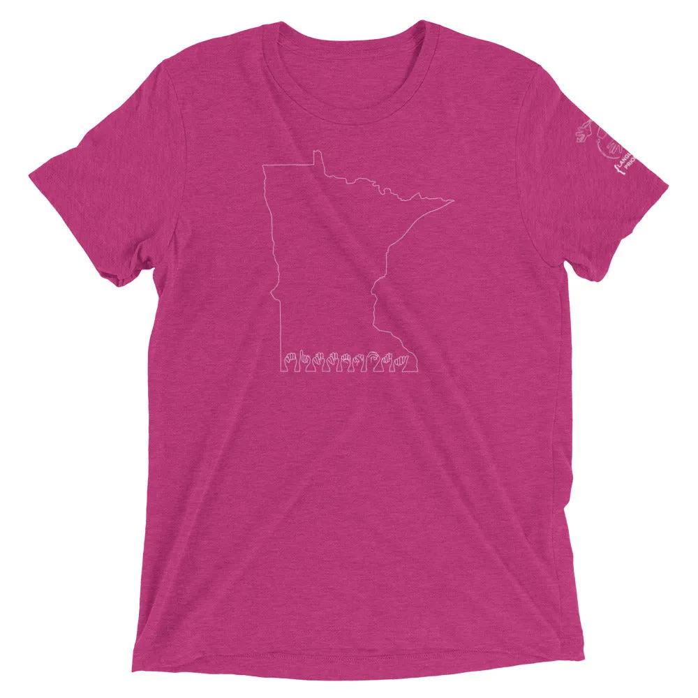 Minnesota (ASL Outline) Short Sleeve T-shirt