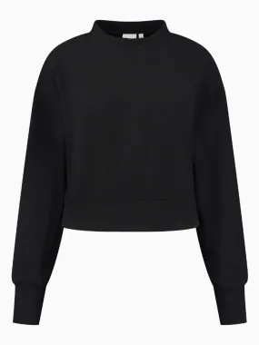 MOON CLASSIC cropped sweat - Black