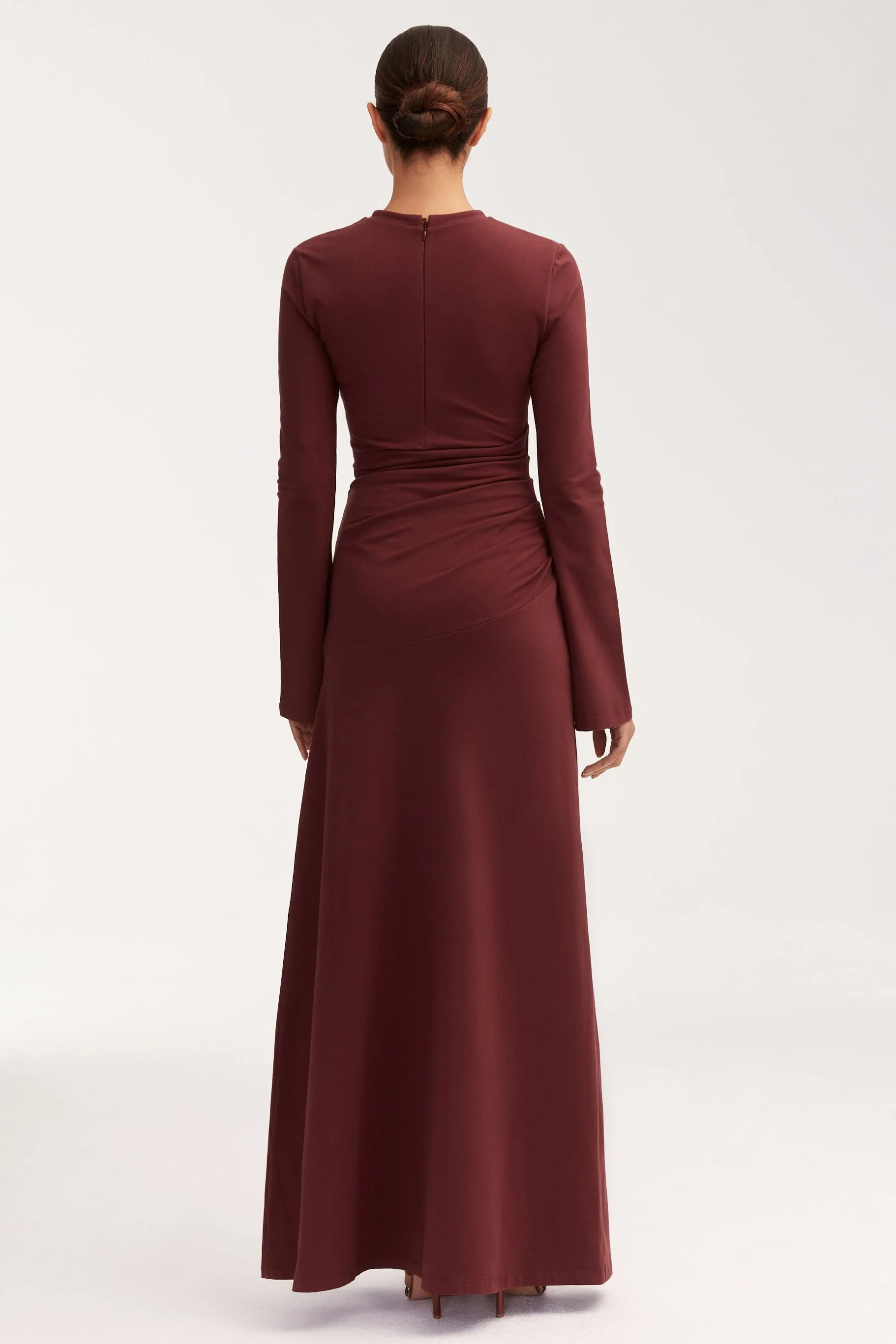 Natalie Rouched Jersey Maxi Dress - Port Royale