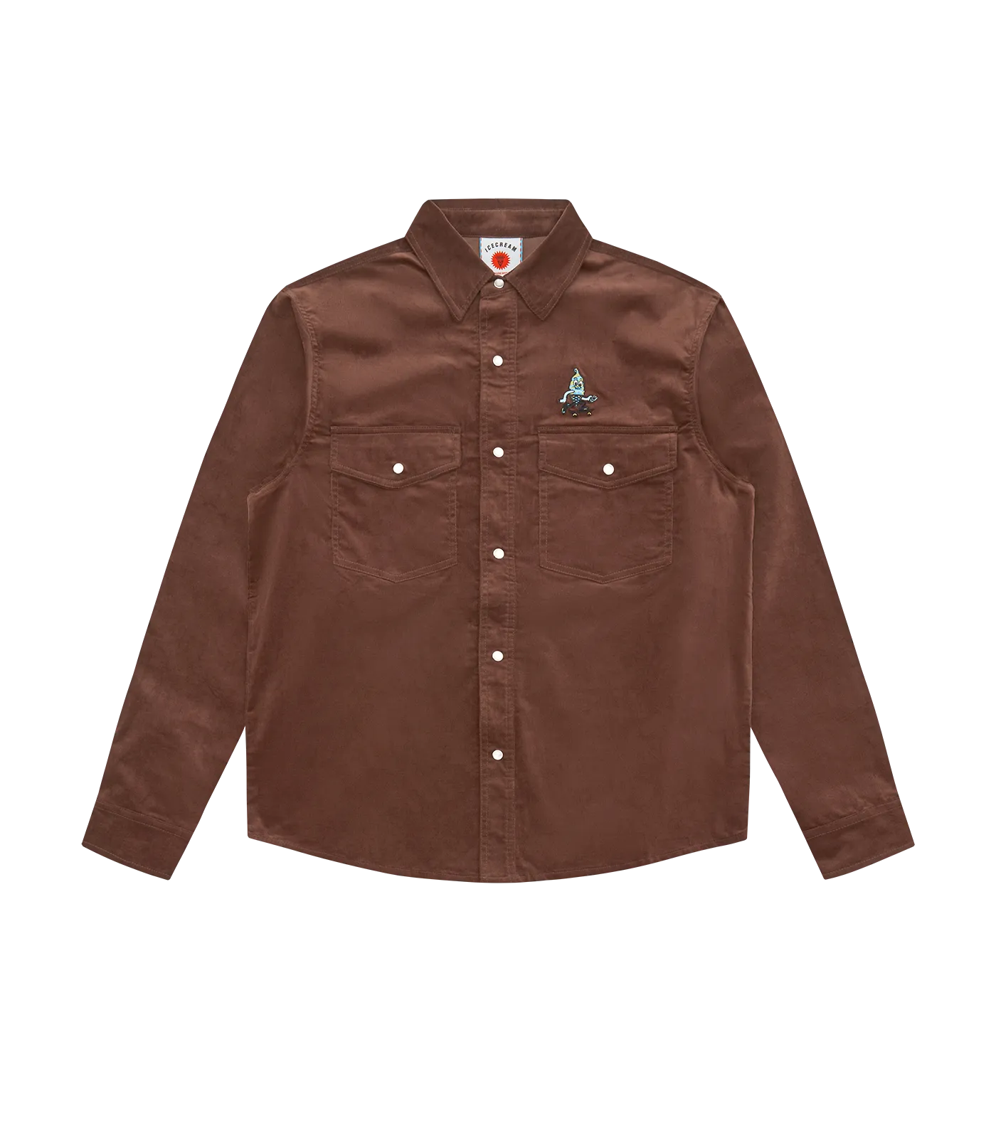 NEEDLE CORD SHIRT - BROWN