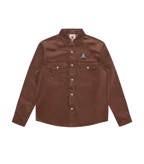 NEEDLE CORD SHIRT - BROWN