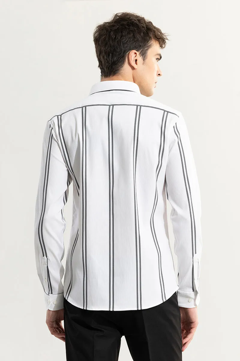 Peripheral Stripe White Shirt