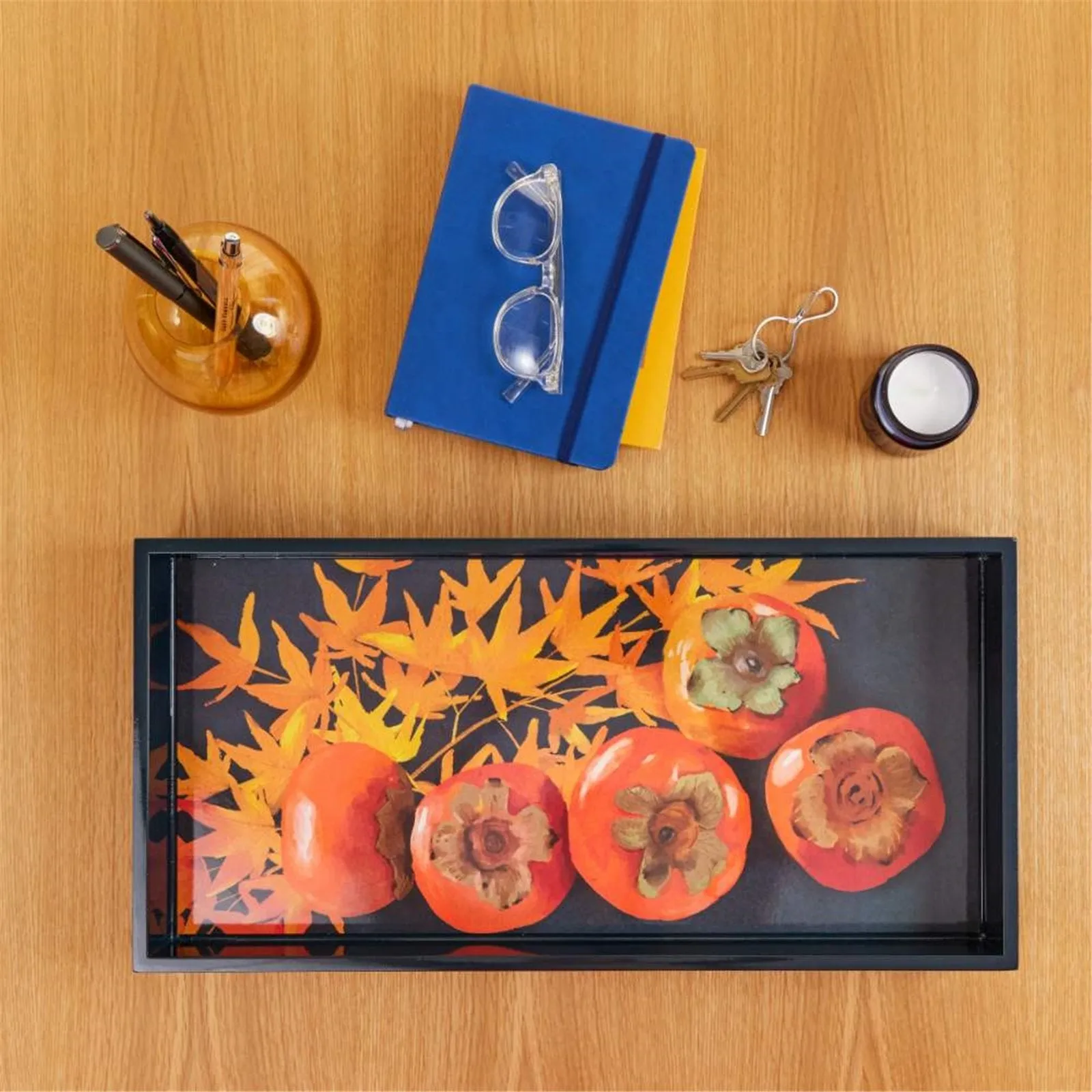 Persimmons Art Tray - 10x20 Autumn Design