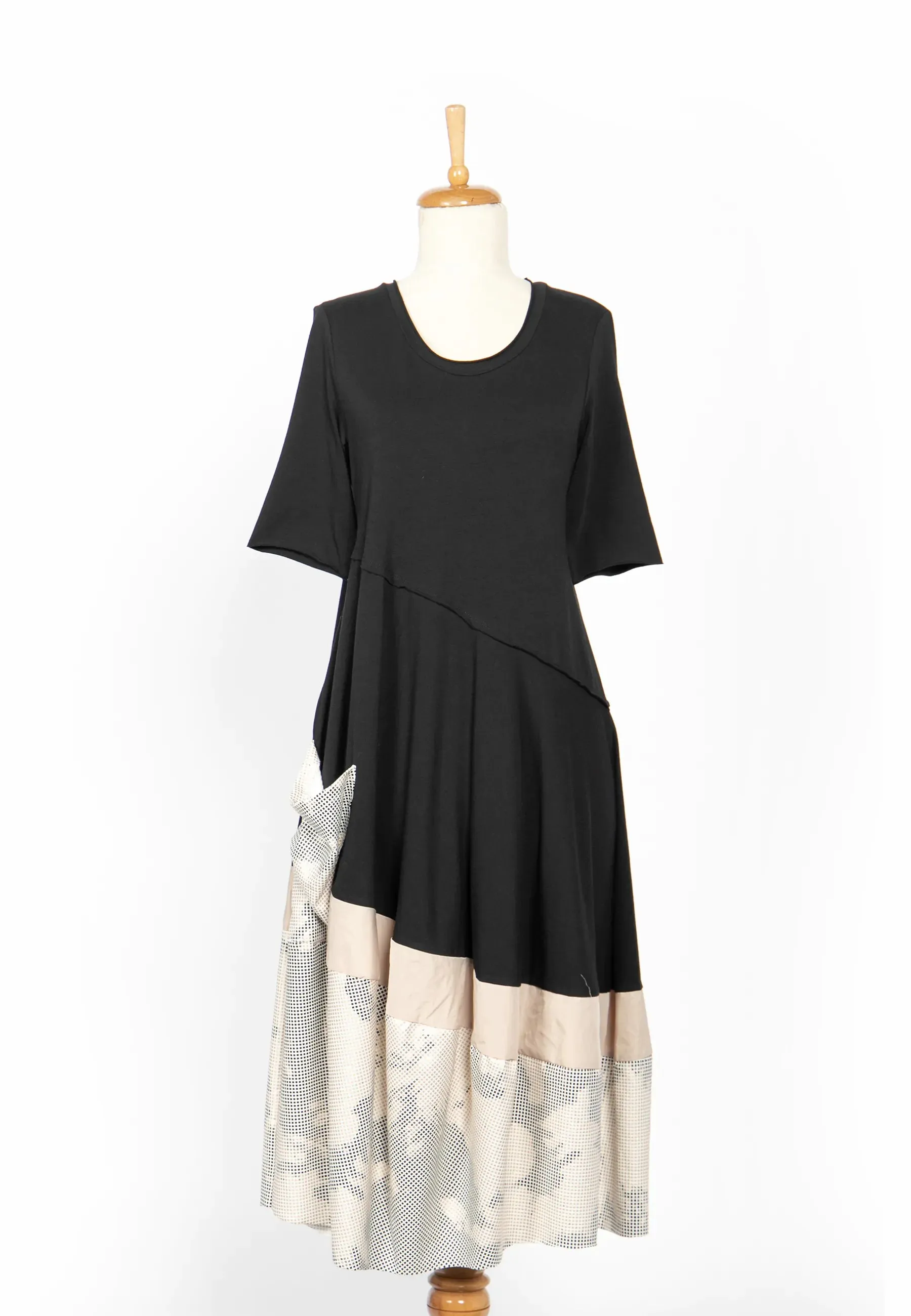 SELENE Long, cotton jersey dress