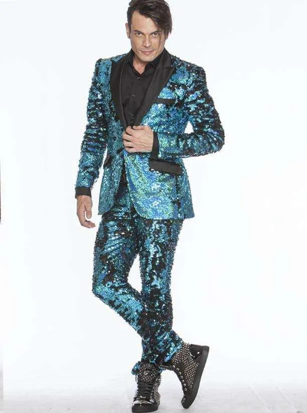 Sequin Suits, New R. Teal,  Tuxedo - prom - 2024