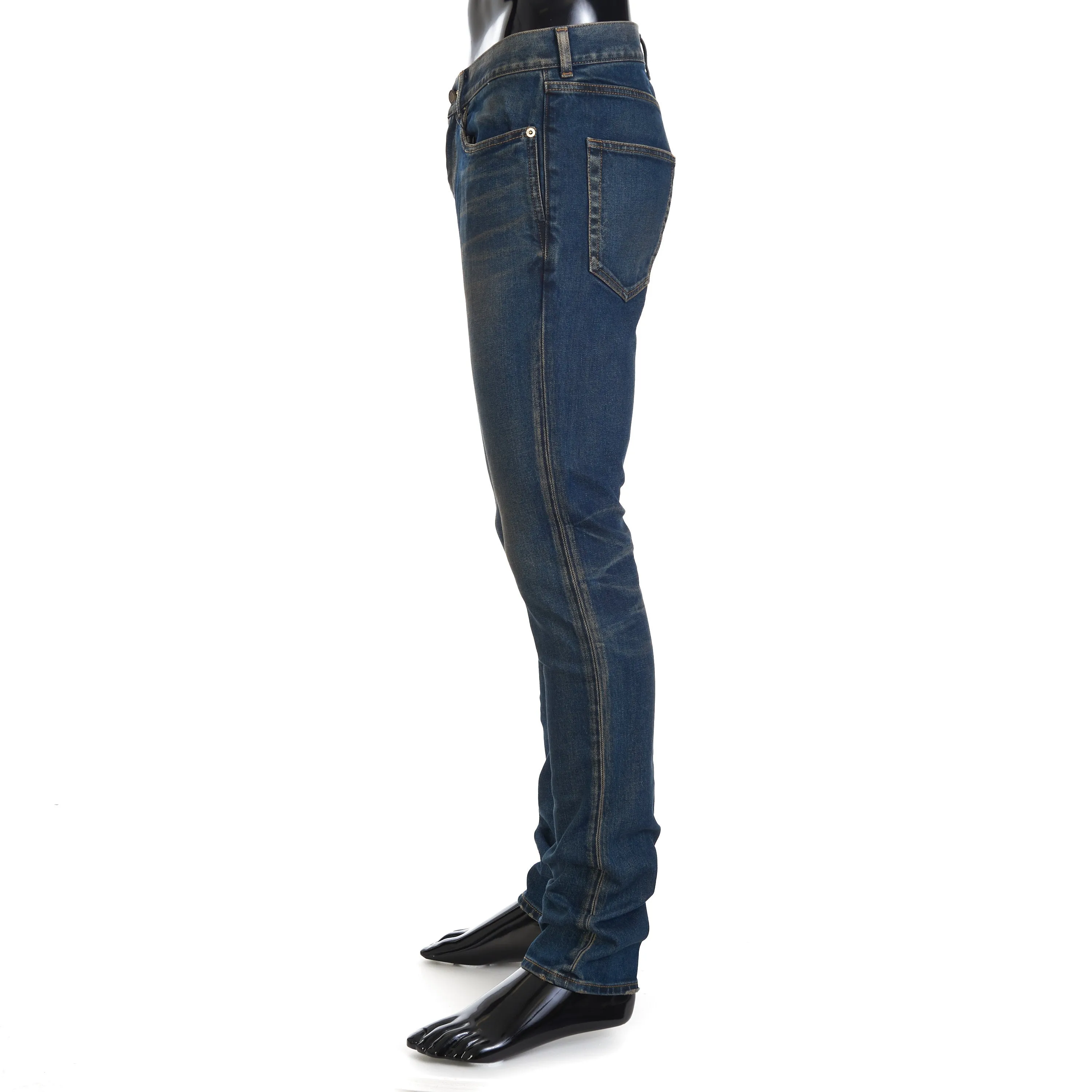 Skinny Jeans - Winter Blue Denim, Low Rise, Five Pocket