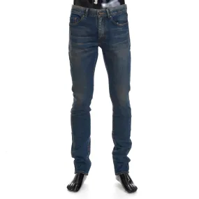 Skinny Jeans - Winter Blue Denim, Low Rise, Five Pocket