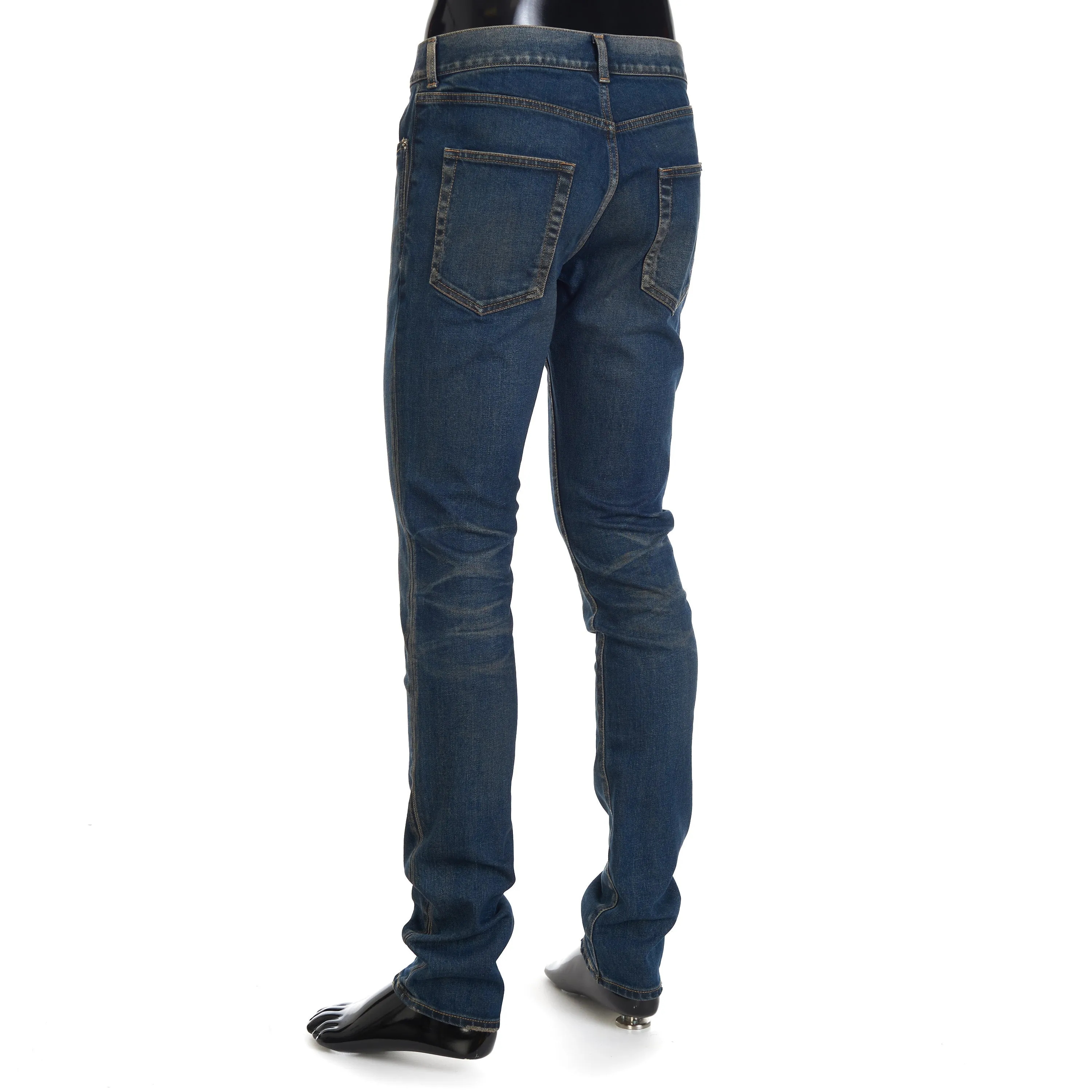 Skinny Jeans - Winter Blue Denim, Low Rise, Five Pocket