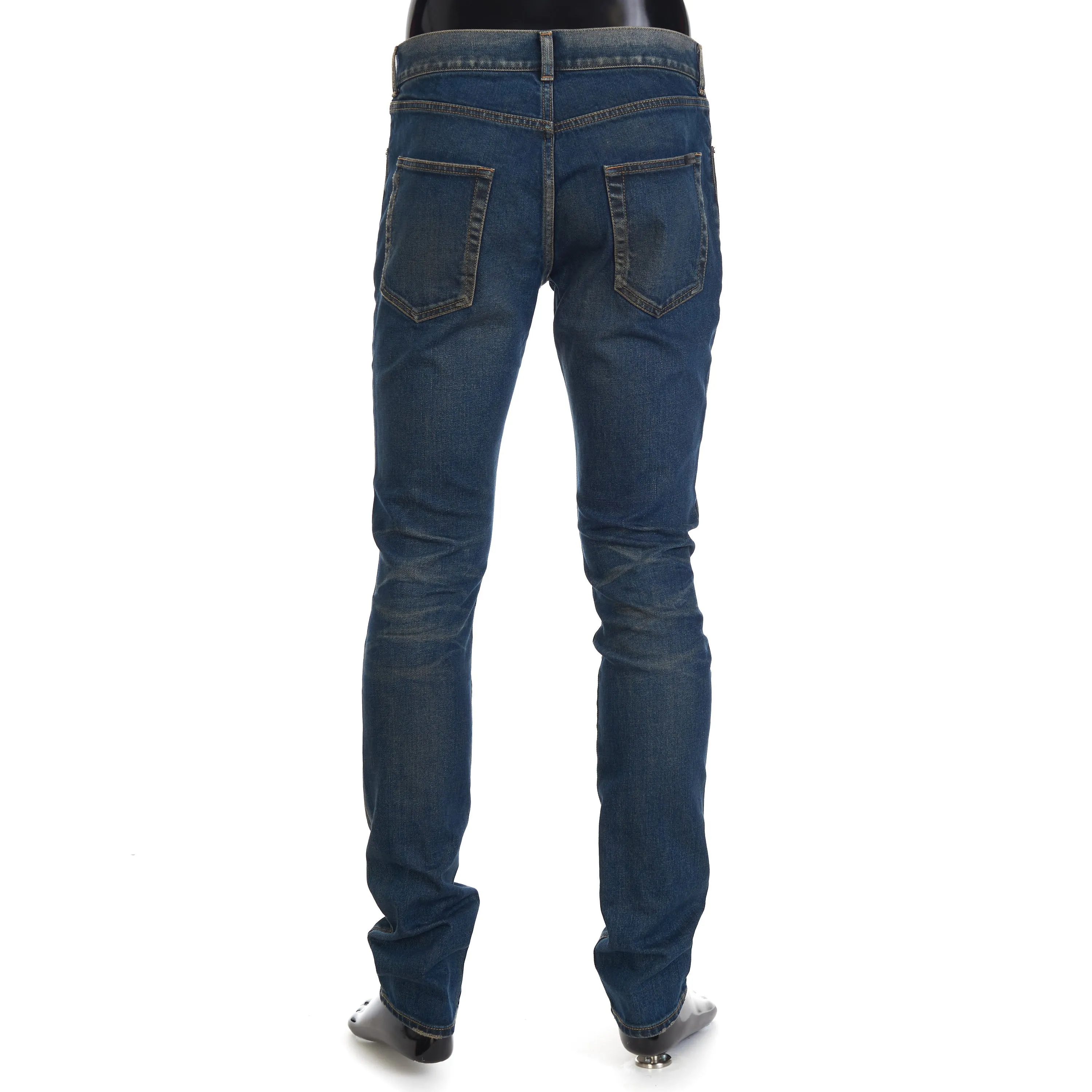 Skinny Jeans - Winter Blue Denim, Low Rise, Five Pocket