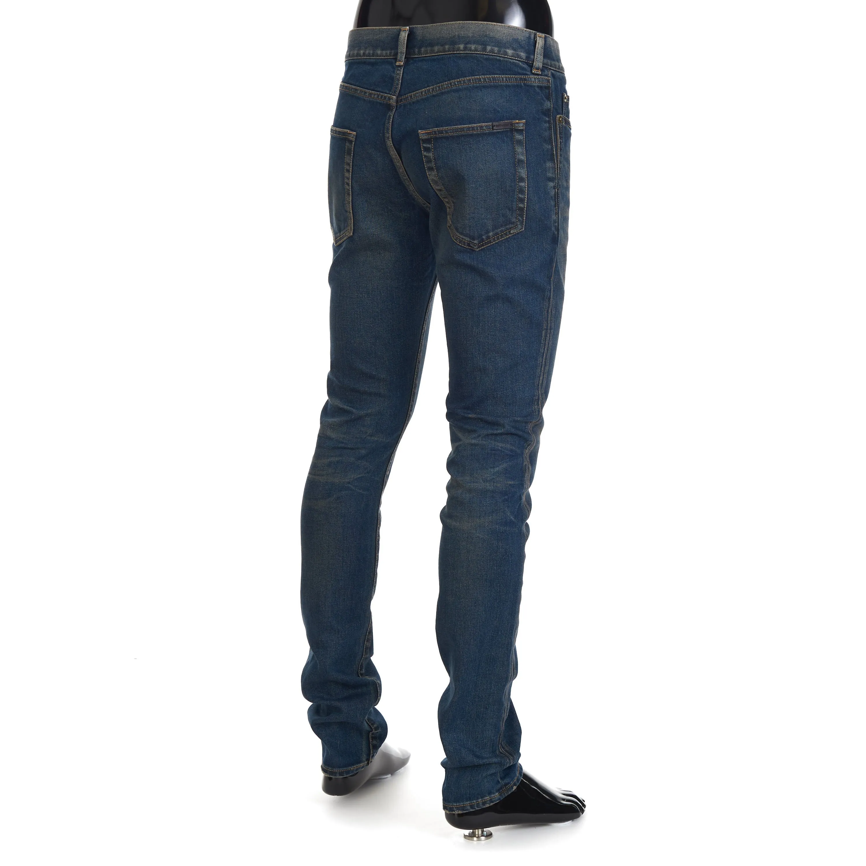 Skinny Jeans - Winter Blue Denim, Low Rise, Five Pocket