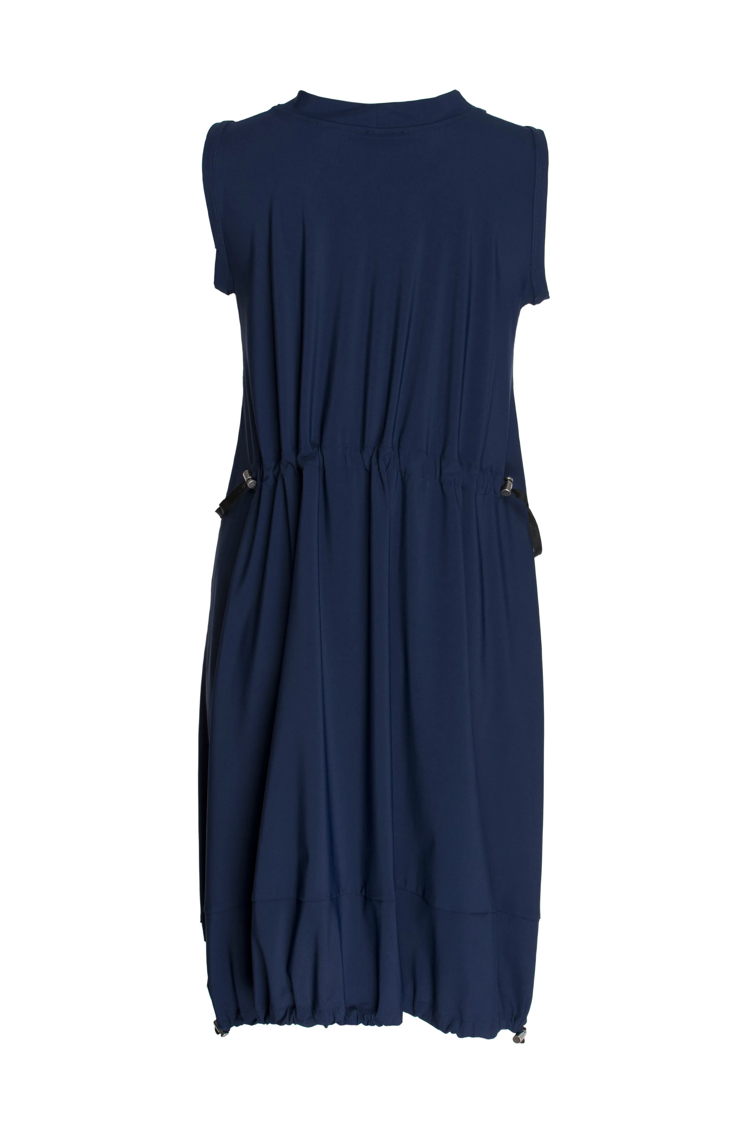 Sleeveless Drawstring Dress - Indigo Jersey 4218