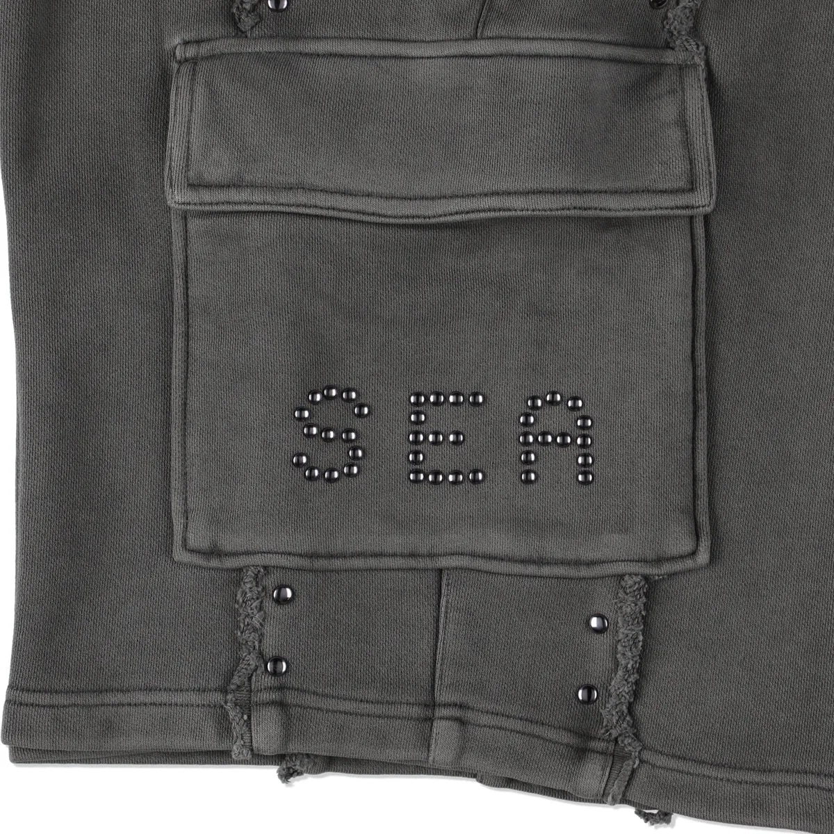 Sulfer Acid Studs Sweat Short / CHARCOAL