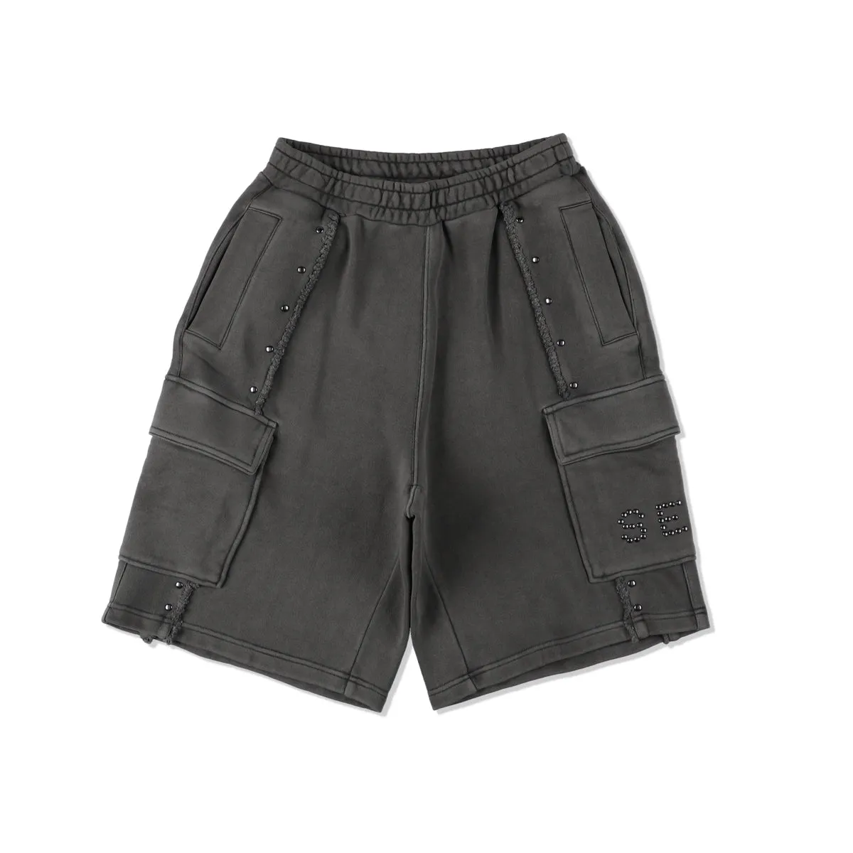 Sulfer Acid Studs Sweat Short / CHARCOAL