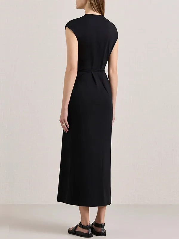 The Leigh Jersey Dress in Black