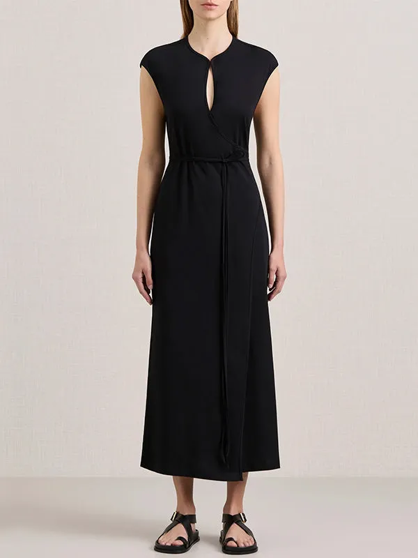 The Leigh Jersey Dress in Black