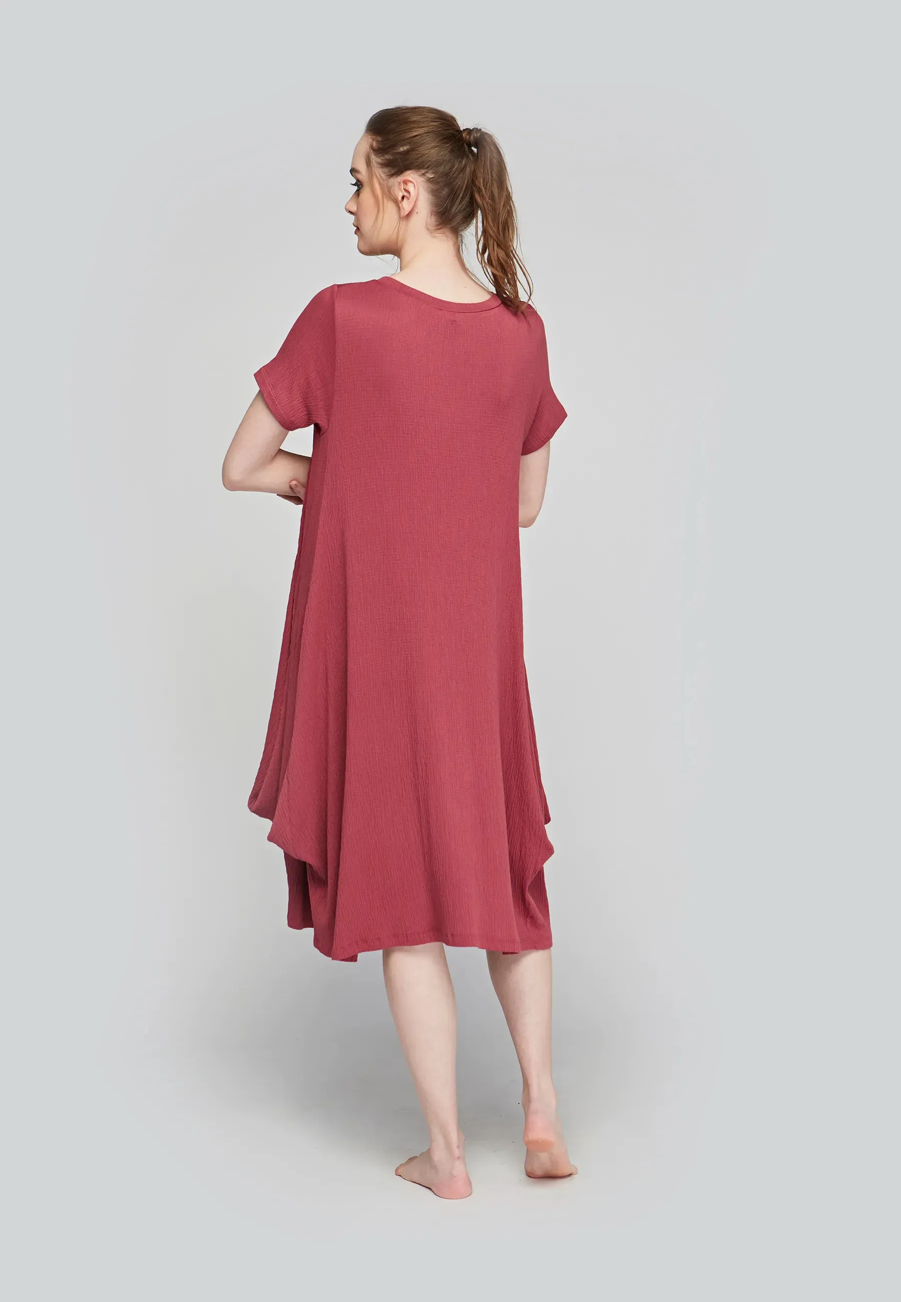 WYVERN Mid-length, wrinkled, viscose jersey dress