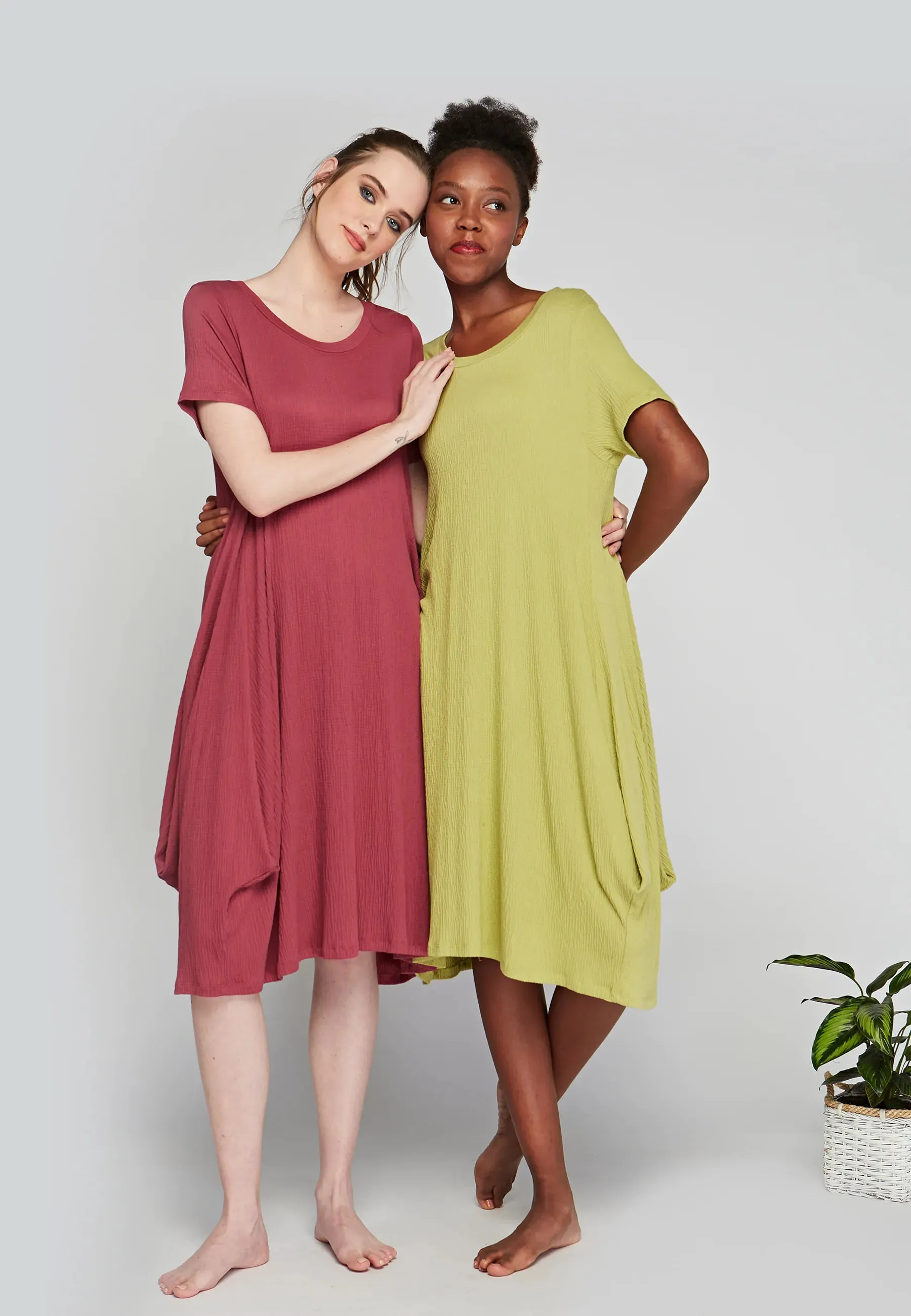 WYVERN Mid-length, wrinkled, viscose jersey dress