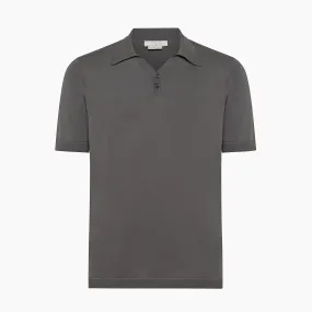 Yvan short-sleeved polo in compact cotton