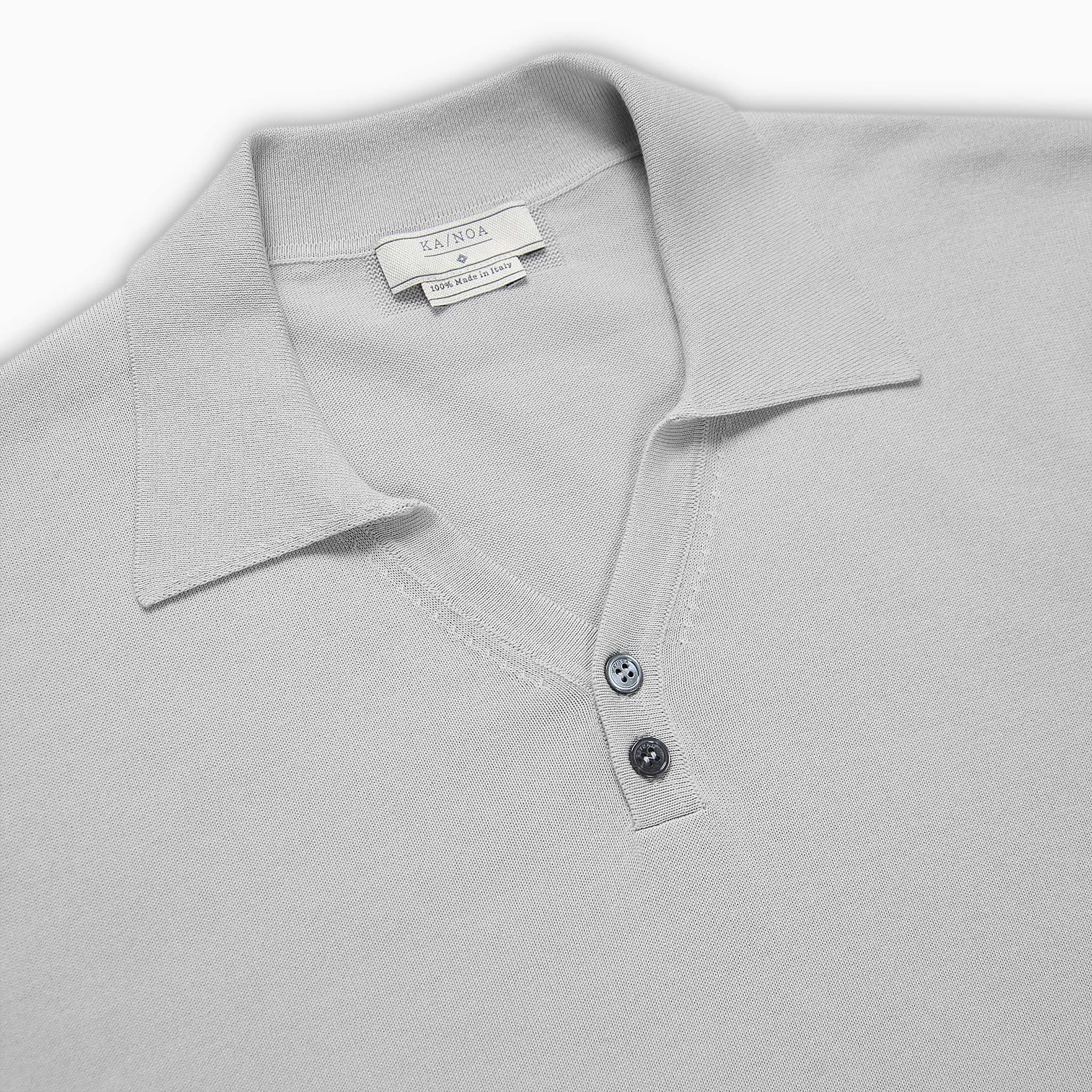 Yvan short-sleeved polo in compact cotton