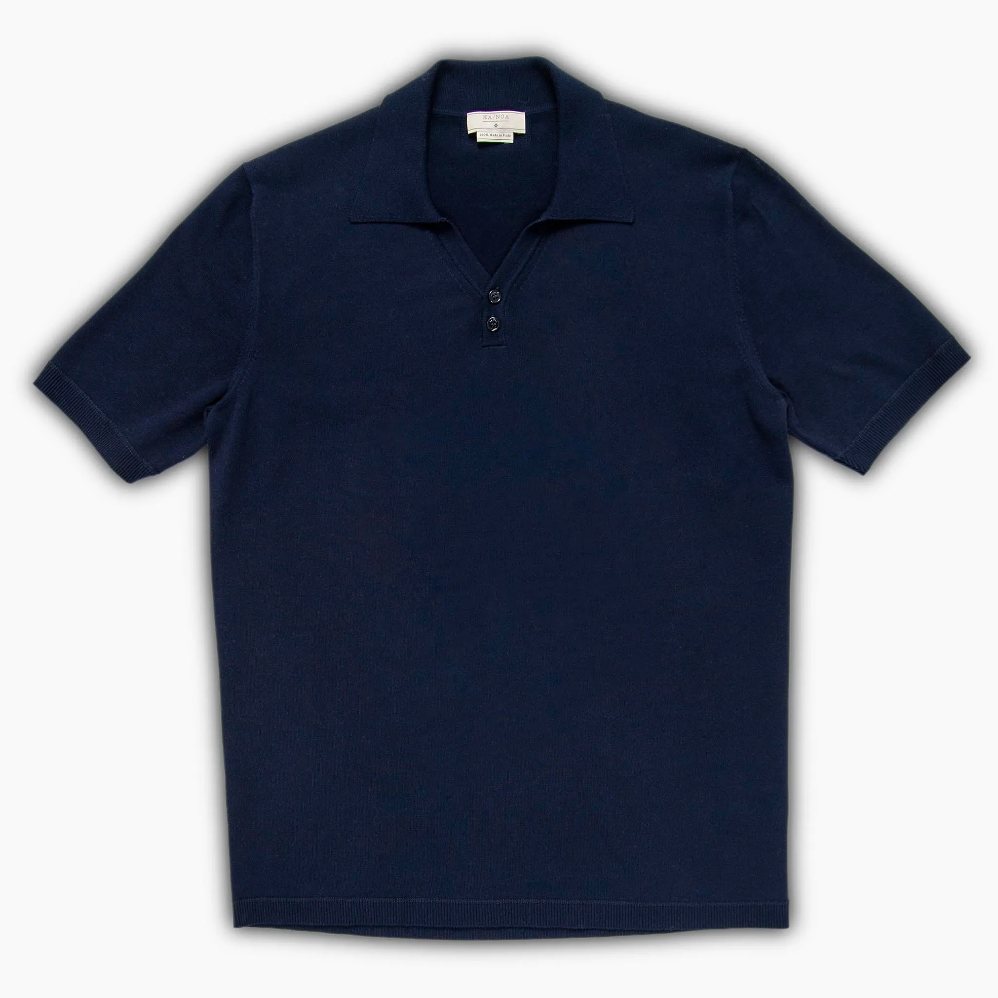 Yvan short-sleeved polo in compact cotton