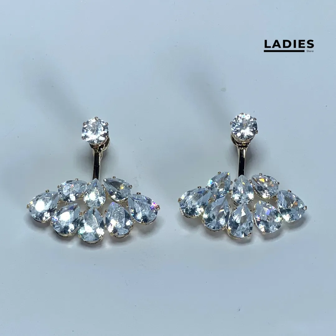 Zircon Korean style Golden Earring 71